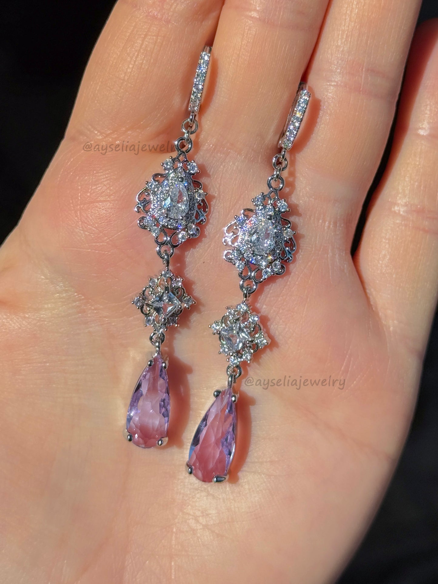 Ravessia Silver-Lavender Necklace