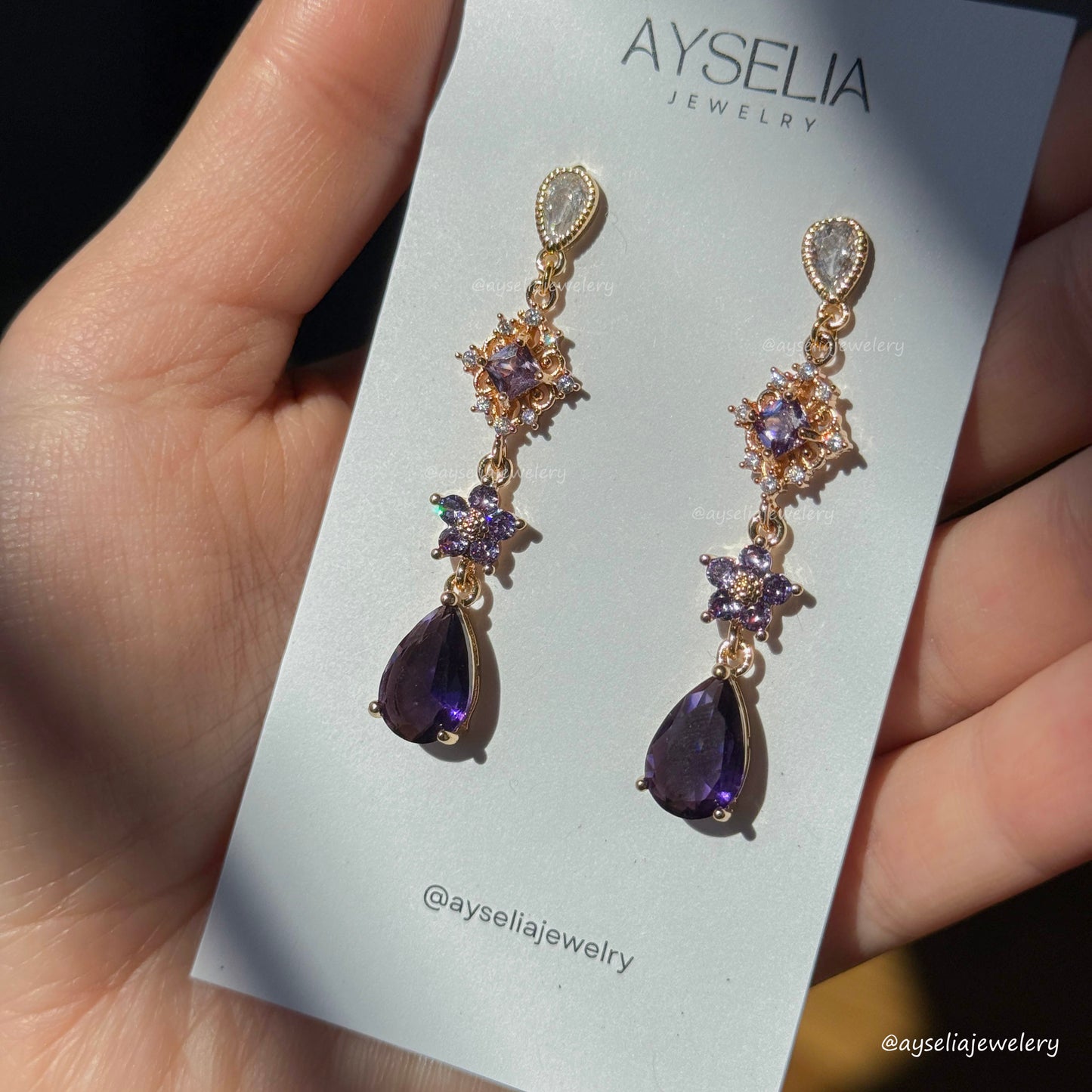 Lucella Purple Jewelry Set