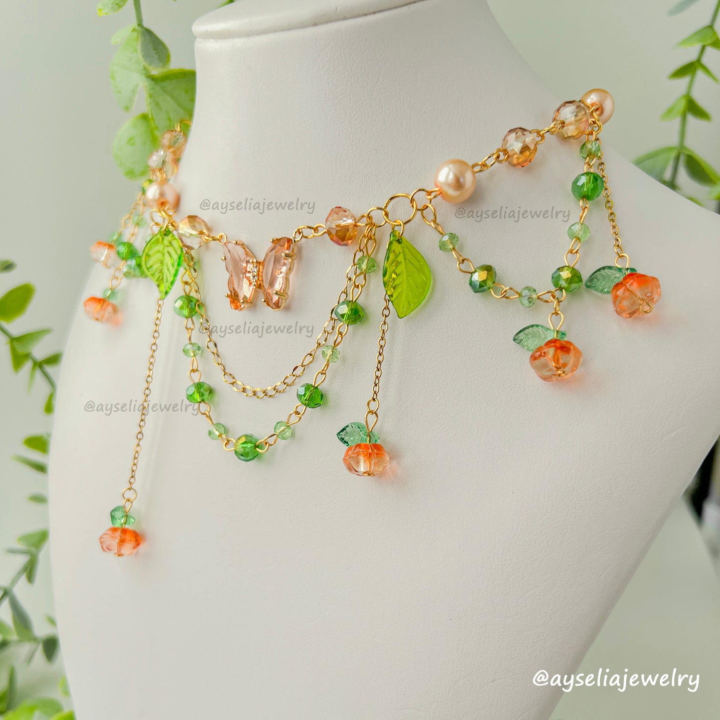 Pumpkin Fairy Necklace