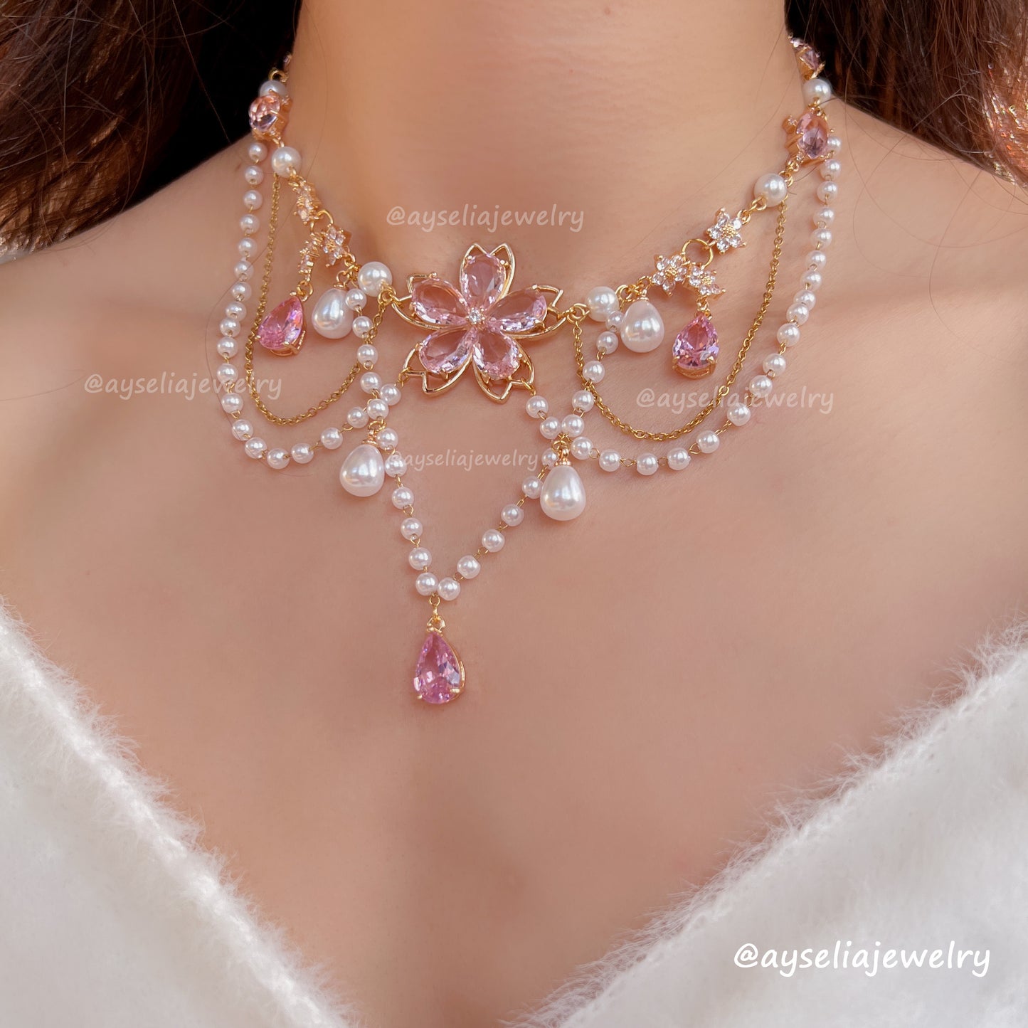 Cherry Blossom Pink Necklace