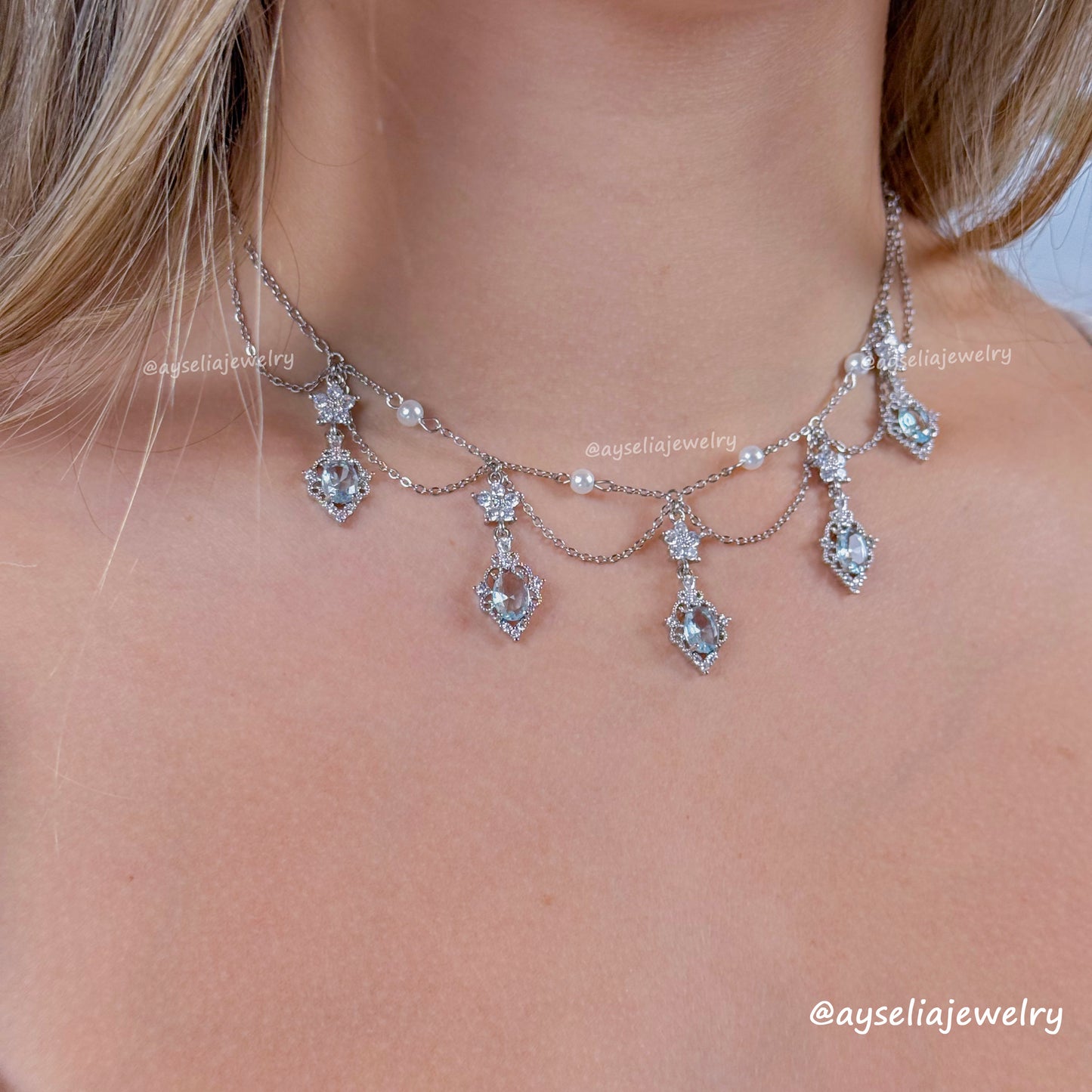 Juliette Light Blue Jewelry Set