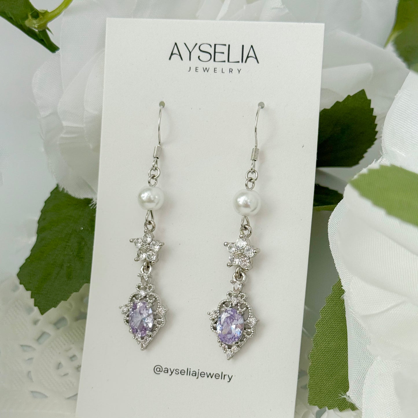 Eudora Silver-Lavender Necklace