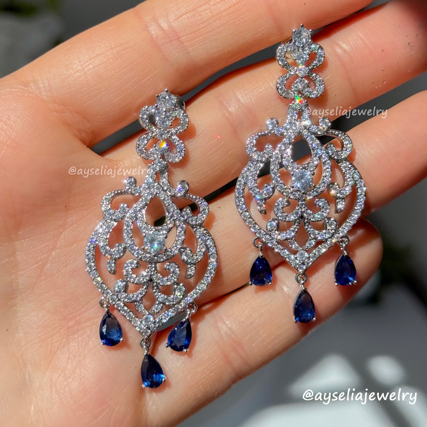 Sapphire Drops Earrings