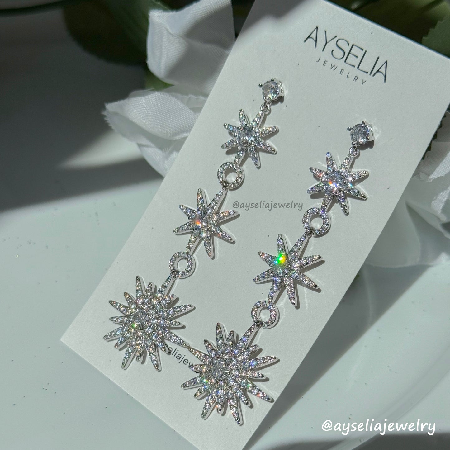 Long Star Earrings
