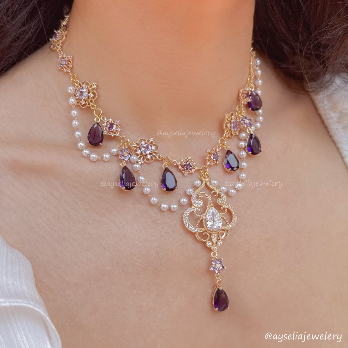 Lucella Purple Jewelry Set