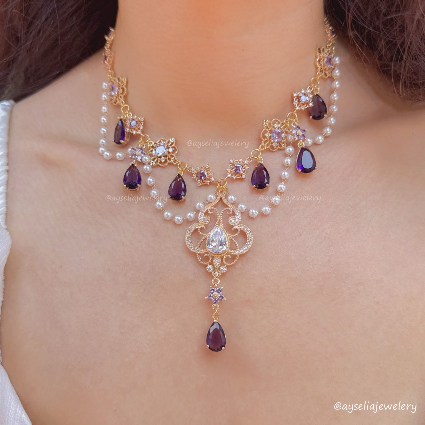 Lucella Purple Jewelry Set