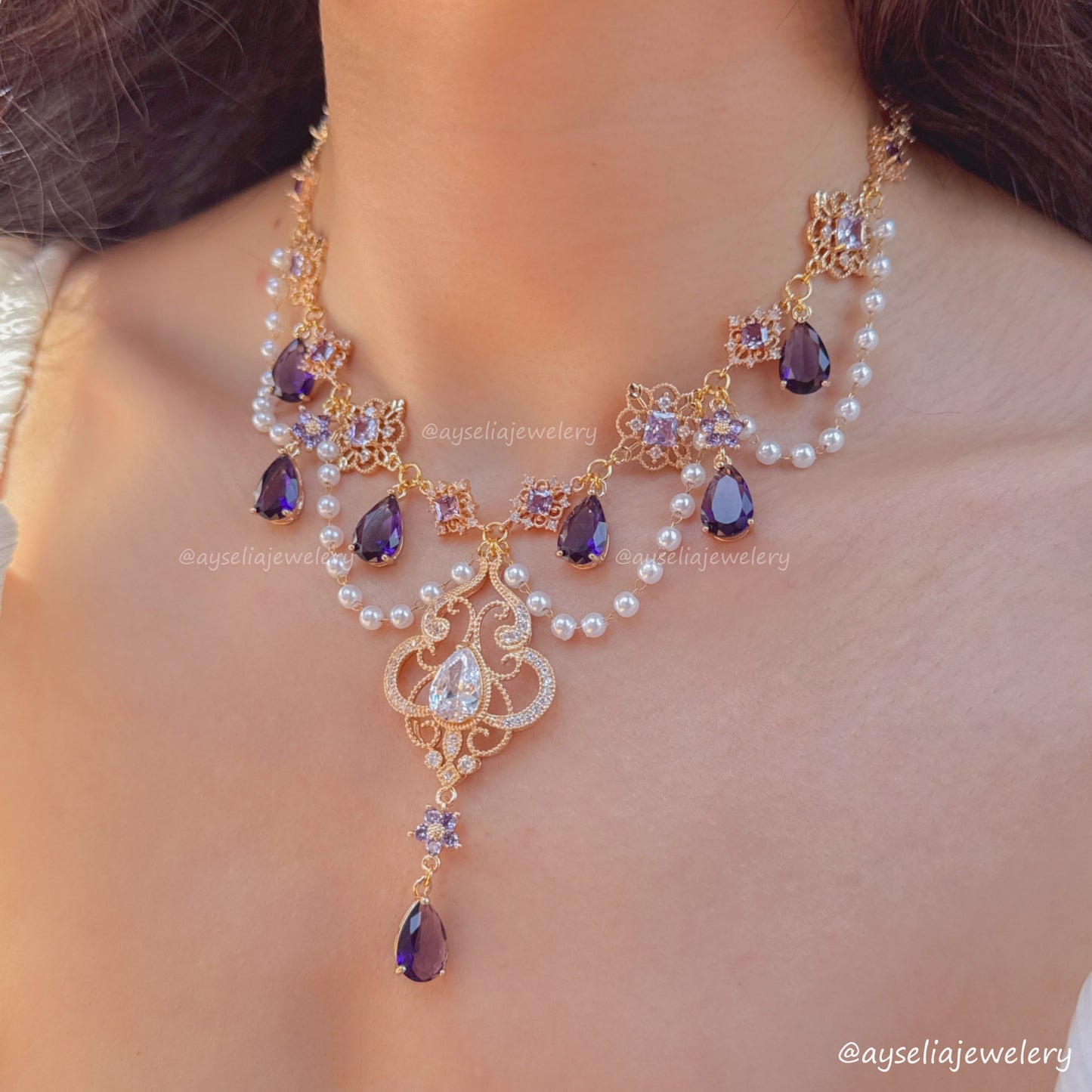 Lucella Purple Jewelry Set