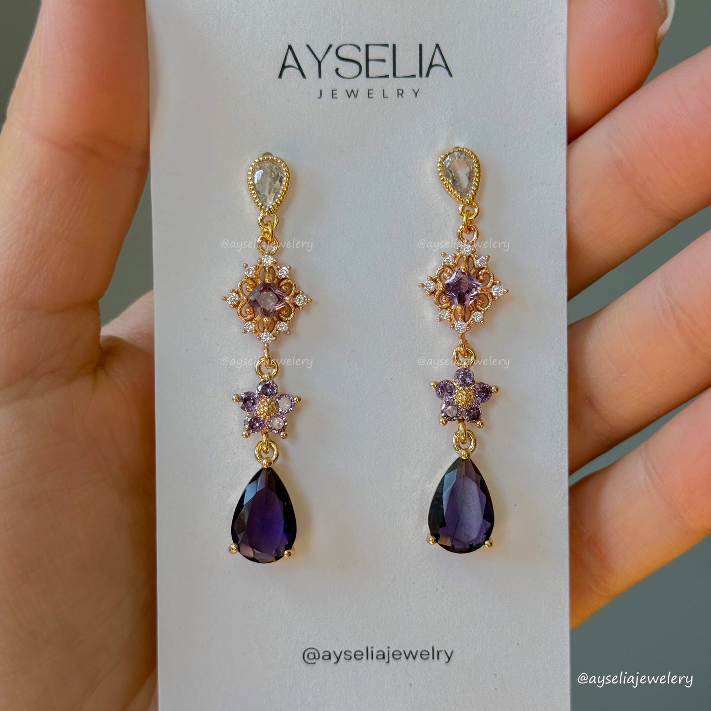 Lucella Purple Jewelry Set