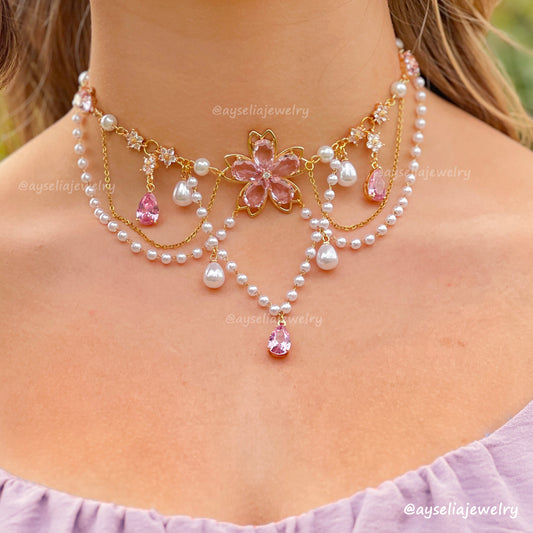 Cherry Blossom Pink Necklace