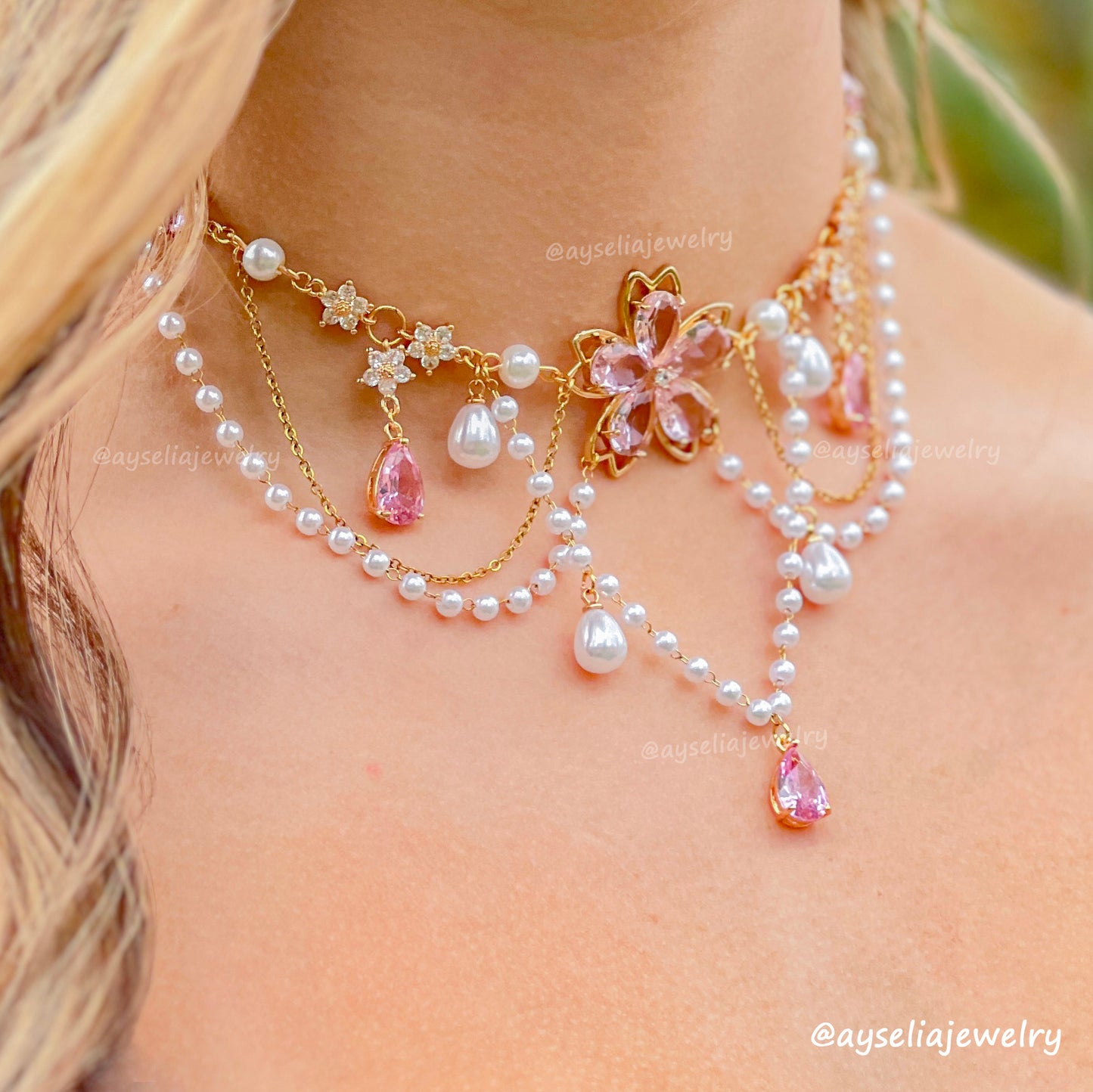 Cherry Blossom Pink Necklace